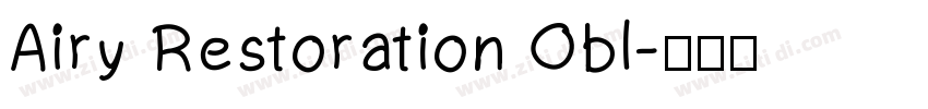 Airy Restoration Obl字体转换